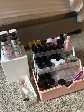 Acrylic, PolyGel, and Dip Lot! Comes with pink case!